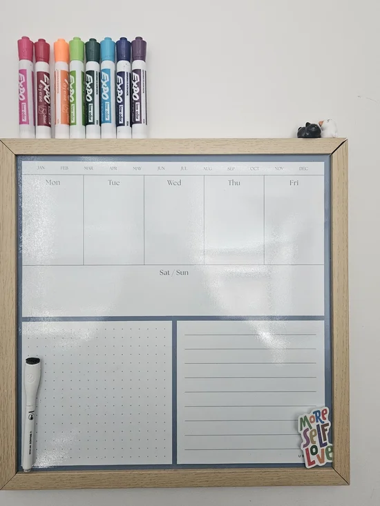 Magnetic Weekly Planner Dry Erase Board with EXPO Markers