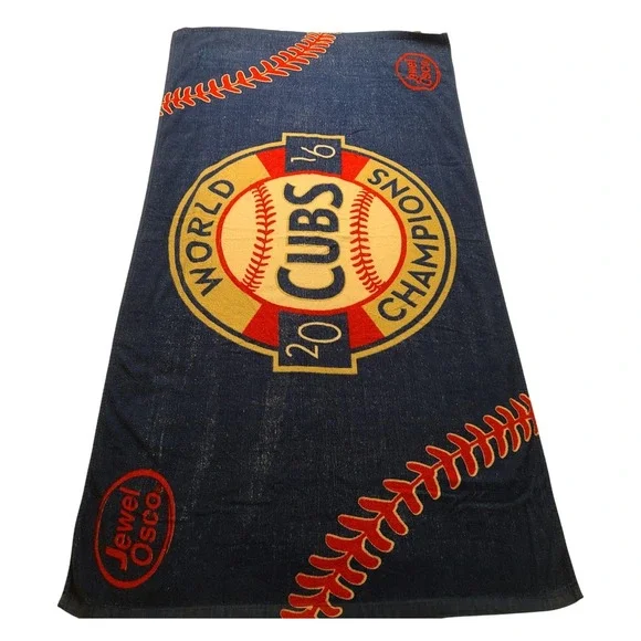 Chicago Cubs 2016 World Series Champions Beach Towel Blue Cotton Jewel-Osco MLB