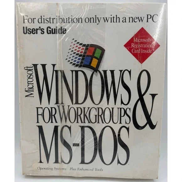 Microsoft‎ Windows For WorkGroups & MS-DOS User Guide Microsoft Vintage