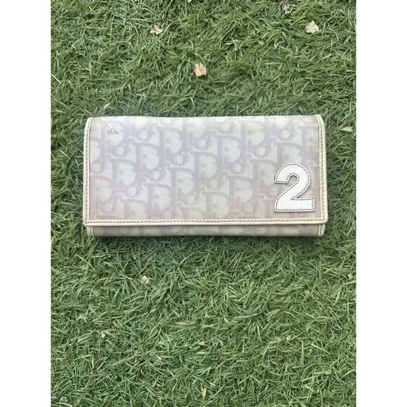 Y2K Christian Dior Trotter Wallet Pink Long Wallet