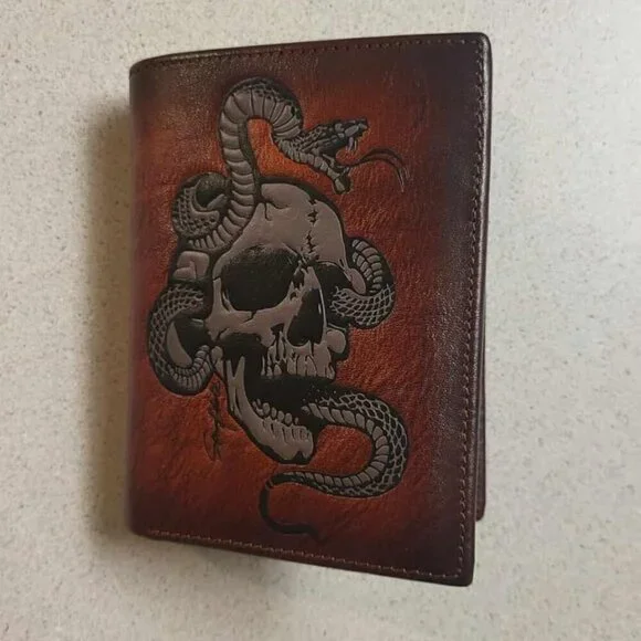 🆕Skneephate Leather Wallets For Men Vertical Bifold Rfid Gifts for Him Husband