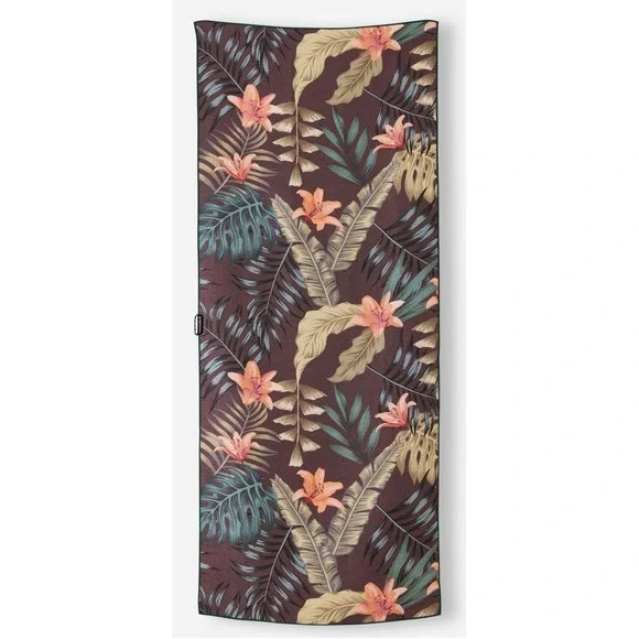 Nomadix Original Towel Tropicana Dark Brown Floral Recycled Beach Yoga Towel GW1