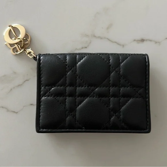 Lady Dior flap card holder NWOT