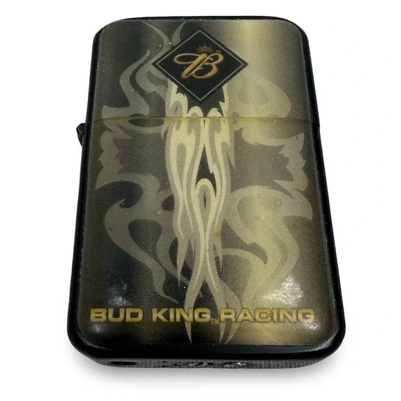 Vintage Bud King Racing Cigarette Lighter Retro Collectible Smoking‎ Accessory