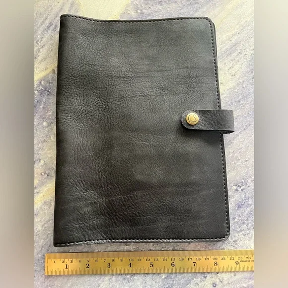 New Chic Sparrow B5 Composition TN Folio Creme Black Beauty Leather Cover