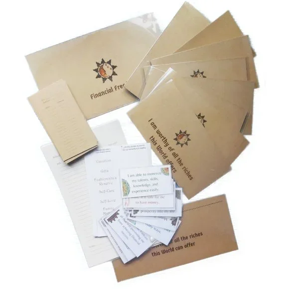 8 Cash Envelopes Budgeting System Laminated Set + bills due slips, affirmations