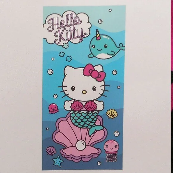 Hello Kitty Kids Beach Towel measures 27 x 54 inches