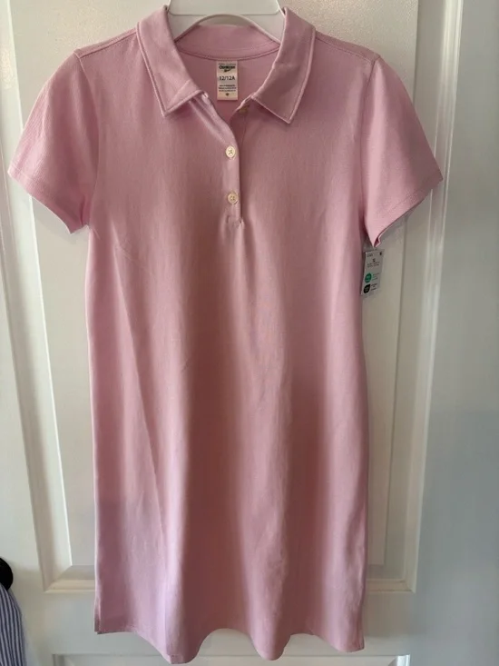 OshKosh B'gosh Light Pink Polo Dress - Preppy, Spring Look - NWT, size 12