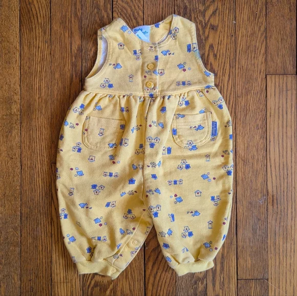 Vintage 90's Y2k Oshkosh B'gosh Baby B'gosh Birdhouse Print Jersey Romper