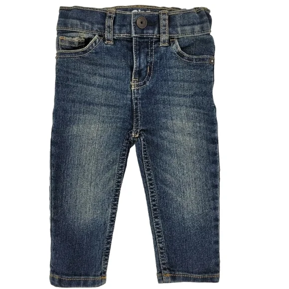Oshkosh B'gosh Jeans Size 9mo Straight Leg Stretch Denim Adjustable Waist