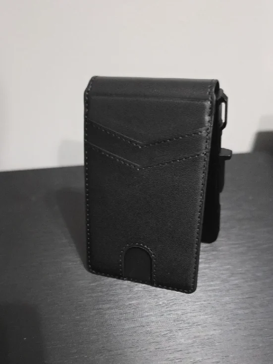 Black Slim Pop Up Wallet
