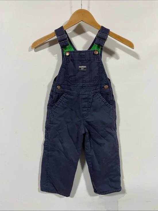 OshKosh B'gosh Navy Overalls with Green Trim