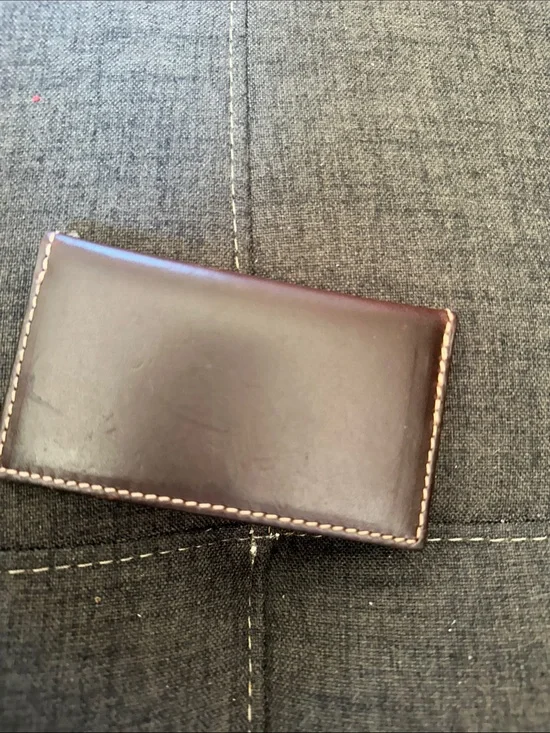 White wing Classic Men's Leather Card Wallet - Brown