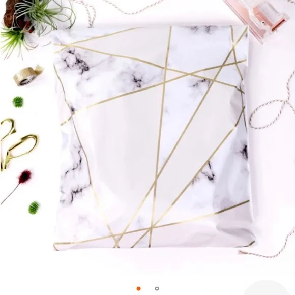 Set of 20 - 6”x9” Marble Poly Mailers