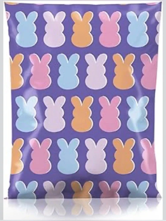 Colorful Bunny Poly Mailers 14.5”x19” (15 poly mailers)