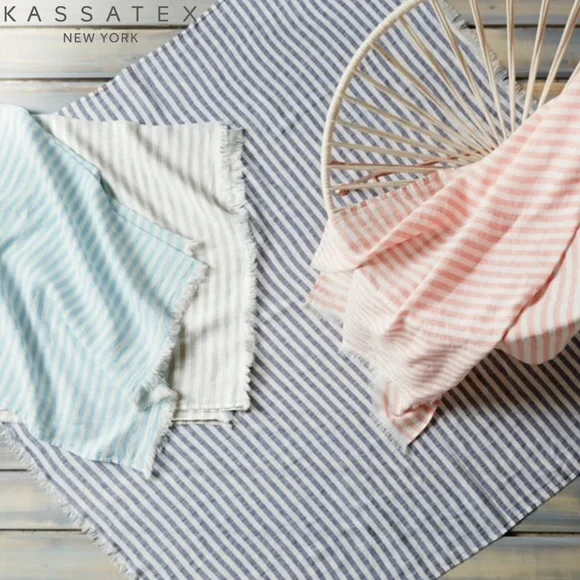 Kassatex Holbox Linen Beach Blanket