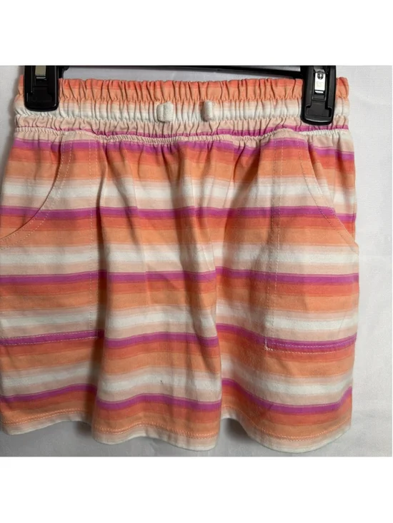 Girls OshKosh B'gosh Cotton Blend Casual Skort Size 10 Orange Pink Striped