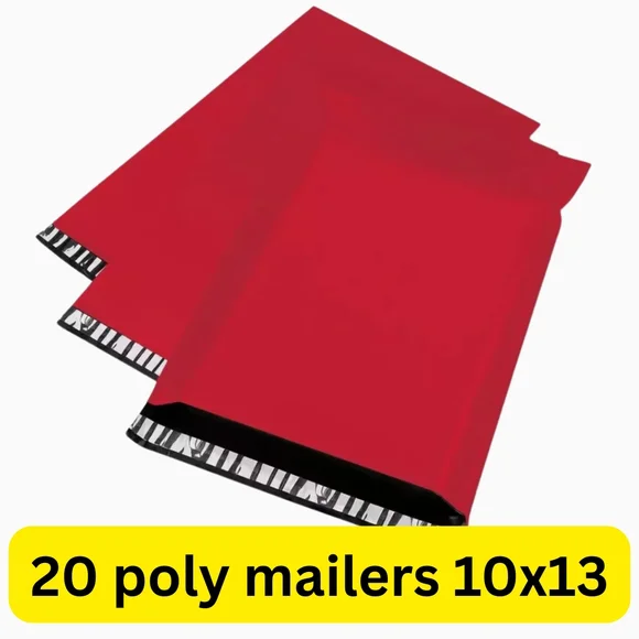 Red Poly Mailers - 20 Pack