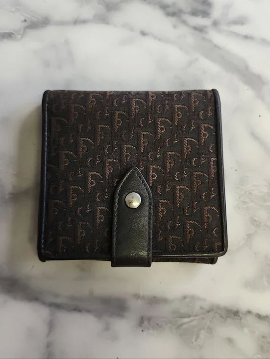 Authentic Vintage Dior Trotter Canvas Bifold Wallet