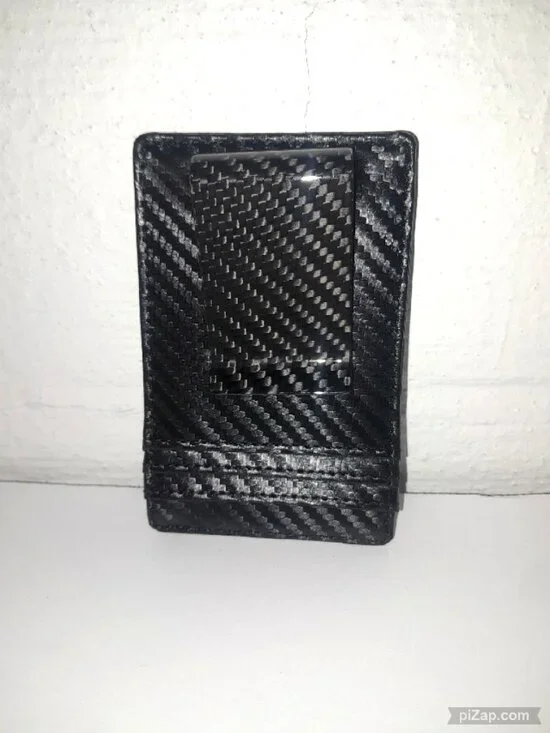 Travelambo Money Clip for Men Carbon Fiber Wallet Leather Card Holder Brand NEW
