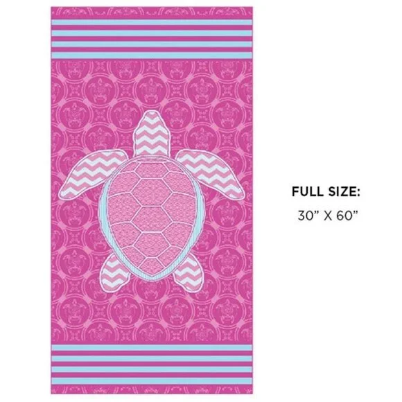 New Pink Rose Sea Turtle Beach Towel Cotton Bath Pool GIFT Turtles Honu Ocean