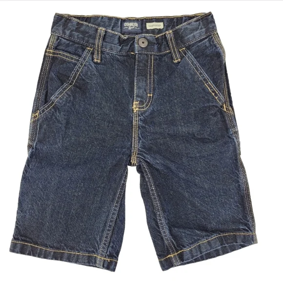Oshkosh B'gosh Jean Shorts Size 8 Regular Carpenter Dark Wash Cotton Denim