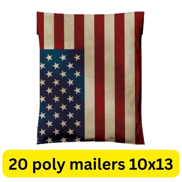 American Flag Poly Mailers 10x13