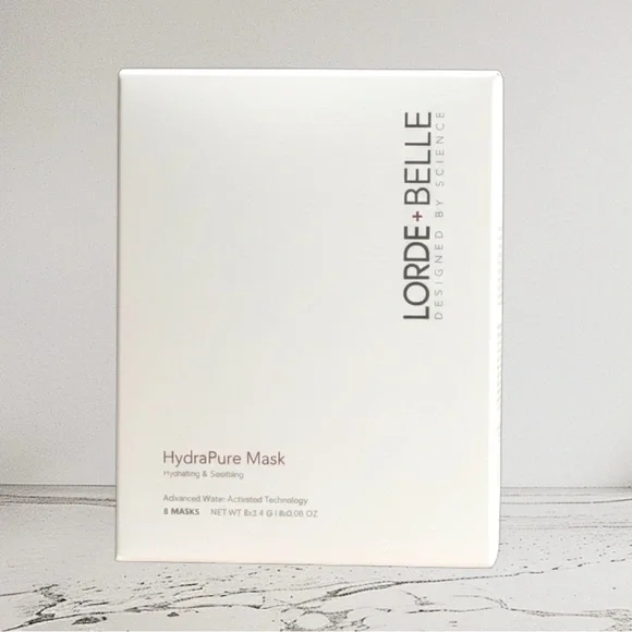 NIB Lorde + Belle HydraPure Mask 8-Pack Deep Hydration Sheet Masks $99 MSRP