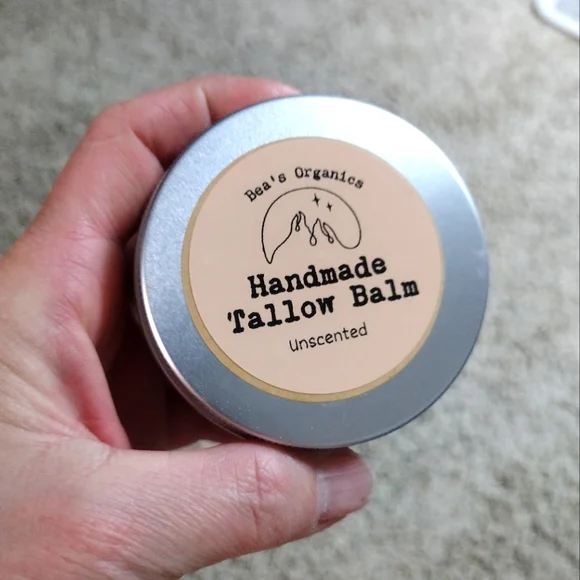 Discounted Homemade 100% Organic Whipped Tallow Body Balm 4oz container