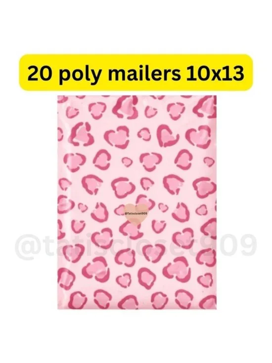 20 Love Leopard poly mailers shipping bags size 10x13