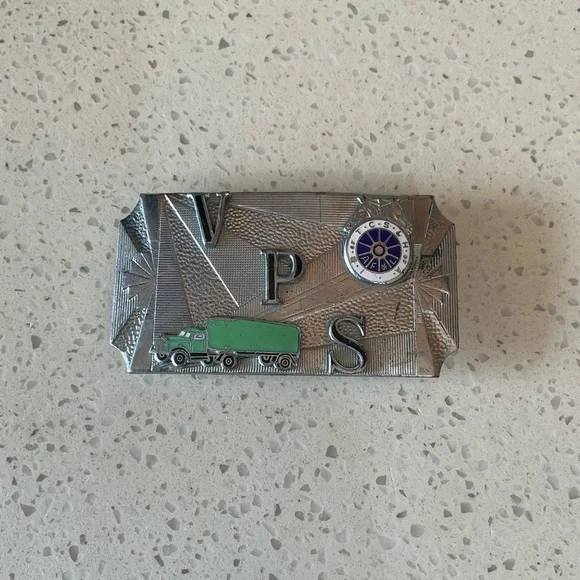 Silver and Green Belt Buckle