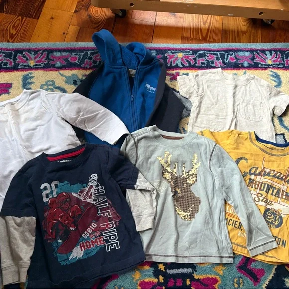 OshKosh B'gosh Boys' Long-Sleeve Tops shirts zip up hoodie bundle lot Old Navy