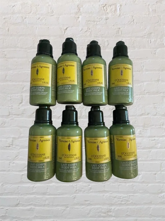 Bundle of 8 🆕 L’Occcitane Verveine Agrumes Body Milk travel size bottles