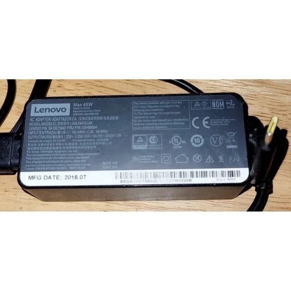 Lenovo Laptop Charger AC Power Adapter USB-C Type C Tip 20V 2.25A 45W