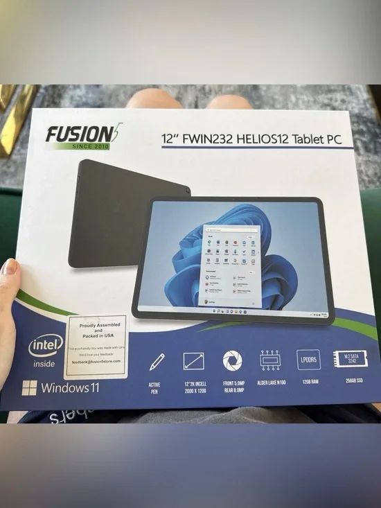 Windows Tablet Laptop - Black Frame with Blue Display