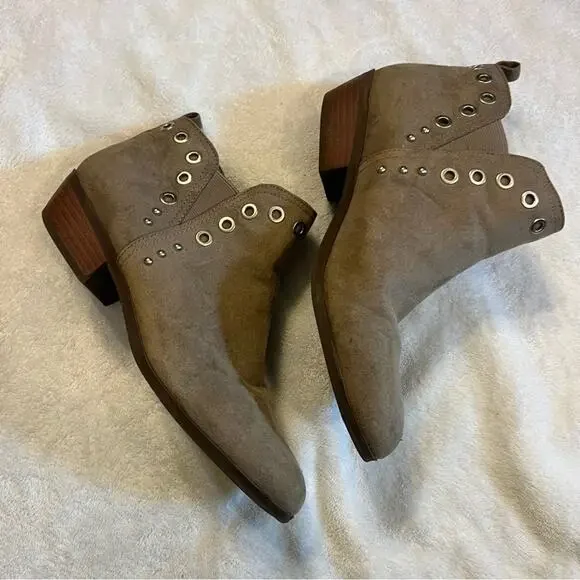 Circus by Sam Edelman Paula Logan Ankle Booties Big Girls Size 4 Faux Suede