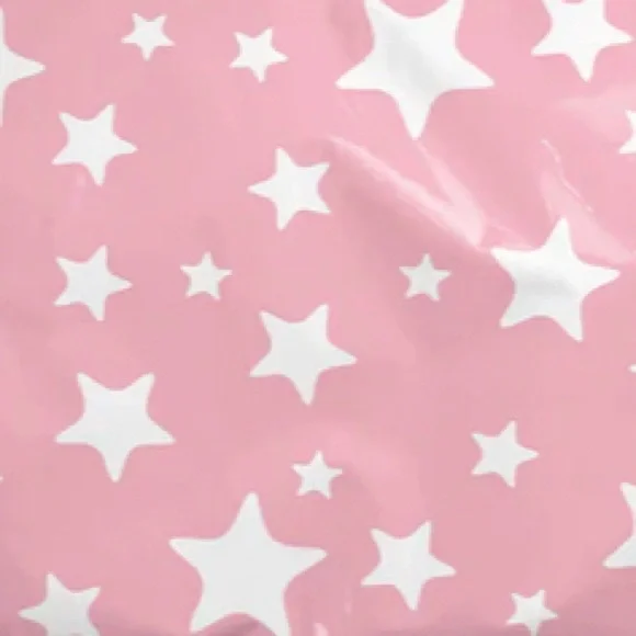 20 pink white star poly mailers size 10x13