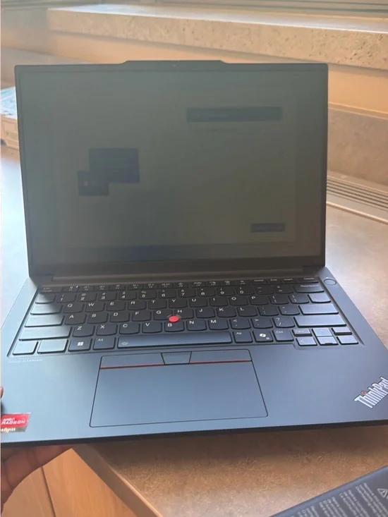Lenovo Gray Laptop Keyboard and Touchpad Close-Up