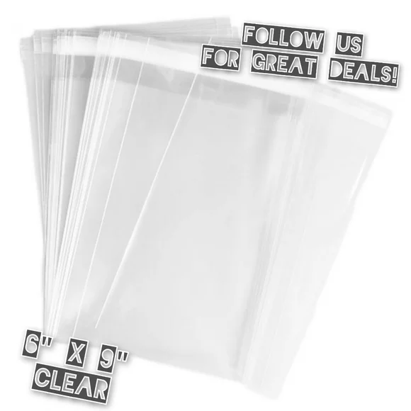 100 Clear 6x9 Sealable Poly Bags