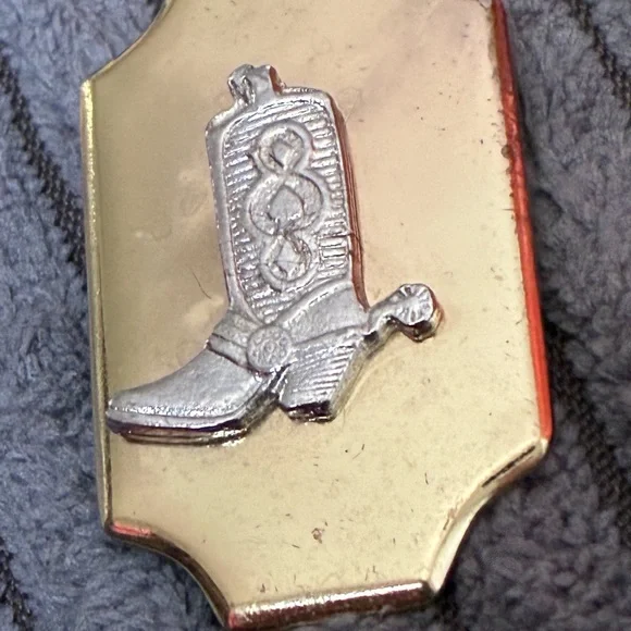 Gold and Silver-colored Western Boot Money Clip
