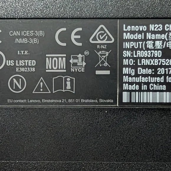 Lenovo N23 Chromebook - Dark Gray