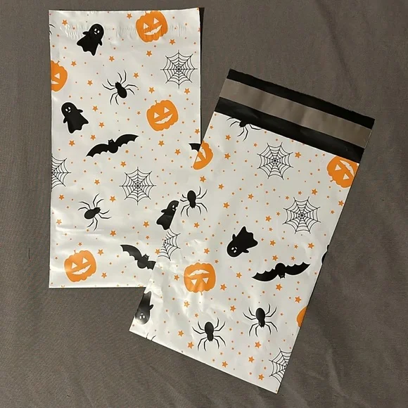 20 count 6x9 Halloween poly mailers bundle - plus mystery cards & stickers