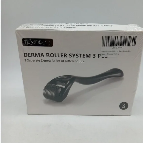 Thappink 3 Pc Derma Roller System Skin Care Wrinkles Stretch Marks 3 Rollers.