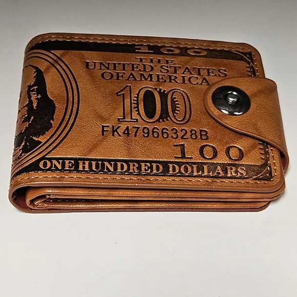 NEW. Elegant Tan Money Clip with Dollar Design