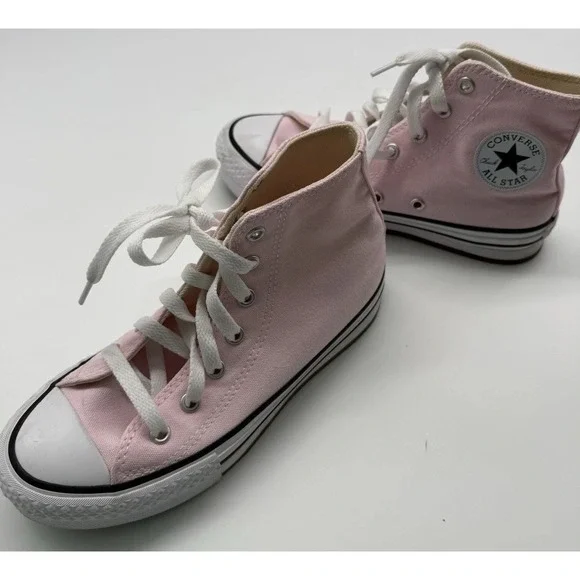 CONVERSE Kids Chuck Taylor‎ All Star Lift Platform Hi Top Size 2 Pink Shoes