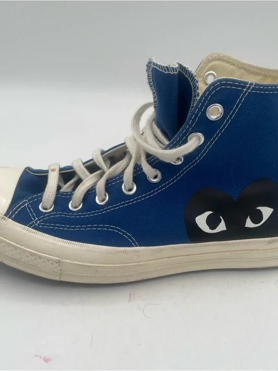 Converse‎ Comme des Garcons Blue High-Top sneakers Heart Eyes Women’s size 10