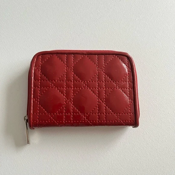 Dior Red parfums Quilted Women's makeup brush case