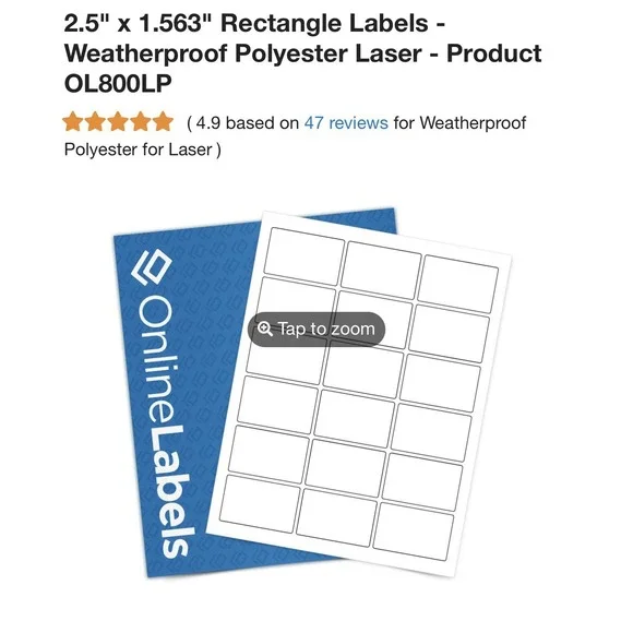 Online‎ Labels 2.5