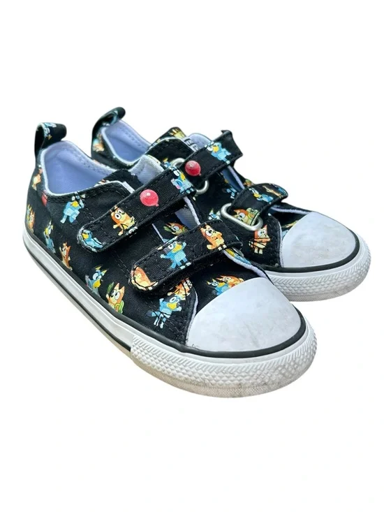 Bluey Converse Chuck Taylor Toddler Kids Sz 10 Black Low Top VGUC