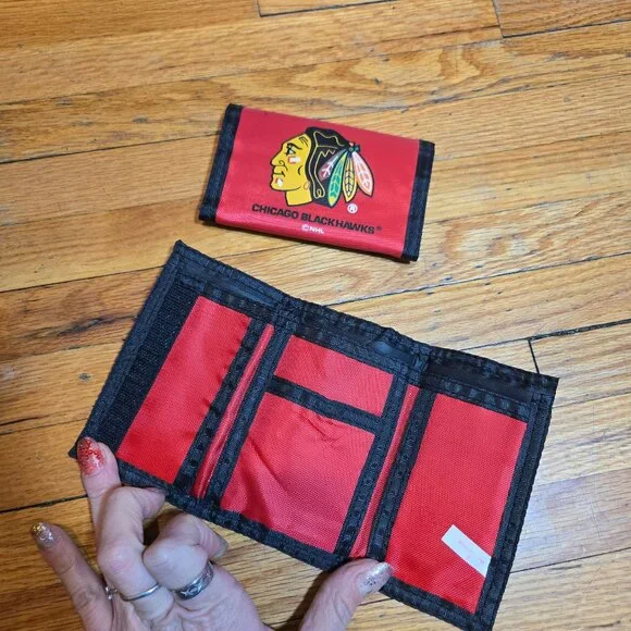NFL Chicago Blackhawks RETRO THROWBACK Oldschool Tri-Fold Wallet 5
